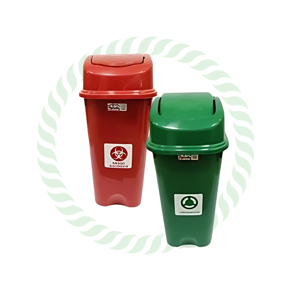 Papelera 60 Litros con tapa vaivén