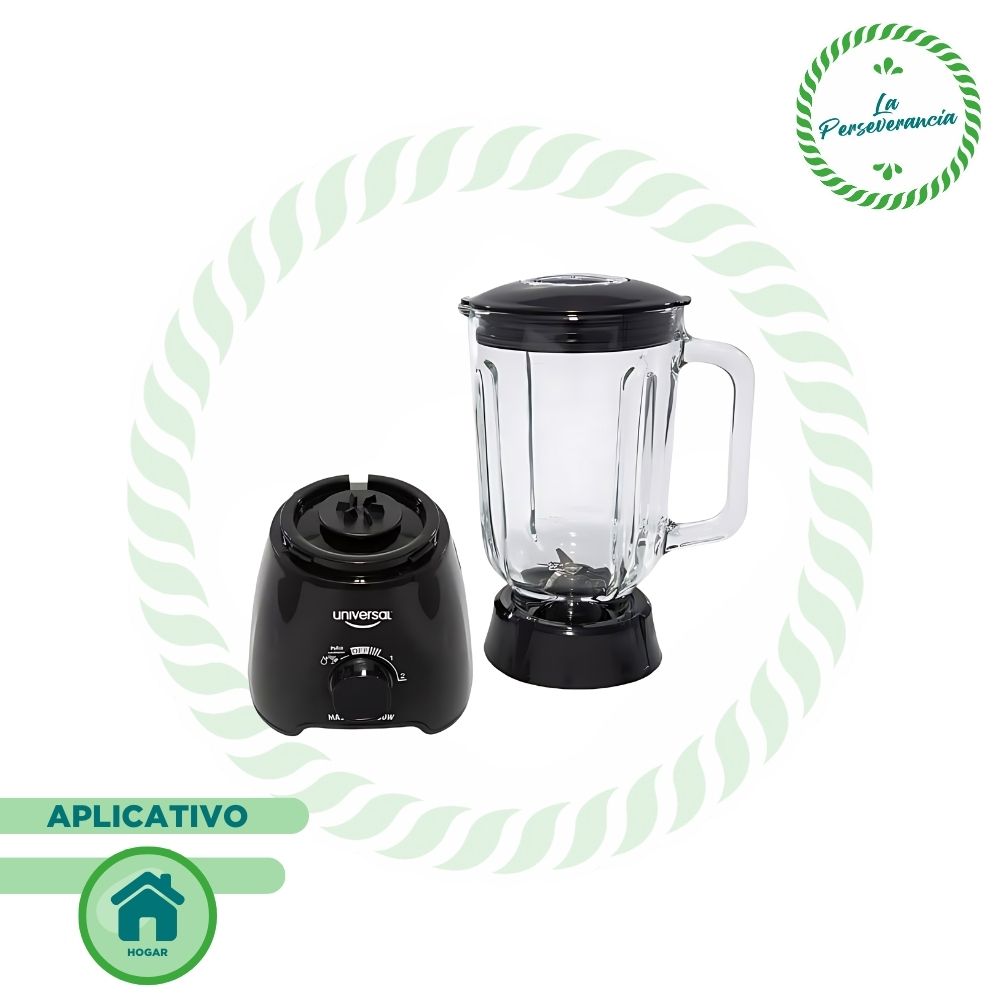 Licuadora Universal - 2 velocidades, vaso de vidrio, 1.5 litros