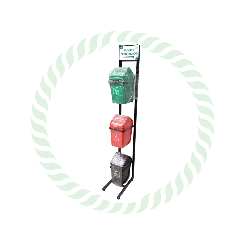 Punto ecológico vertical de 12 Litros - Base metálica