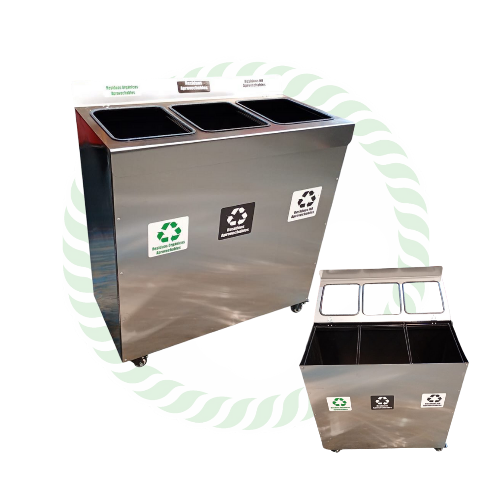 Punto Ecológico acero Inoxidable y lámina CR de 105 Litros
