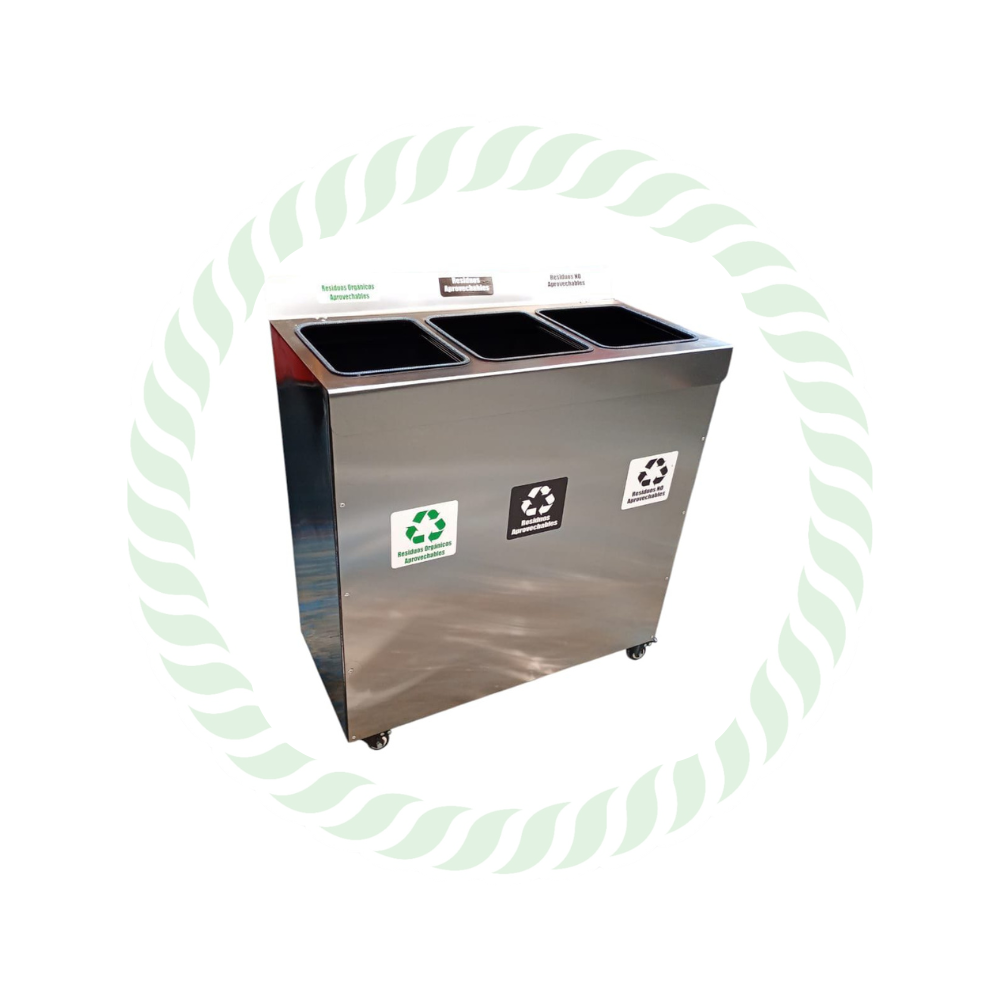 Punto Ecológico Acero Inoxidable de 105 Litros