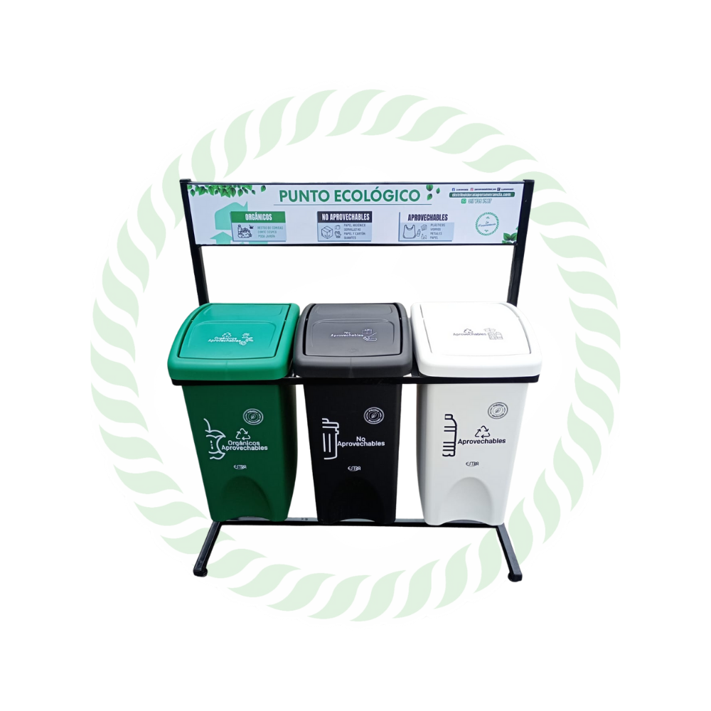 Punto ecológico de 35 litros tapa vaivén