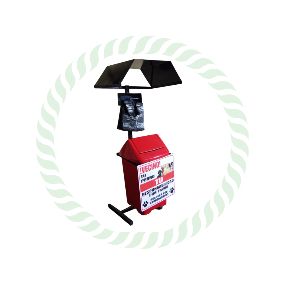 Punto para desechos de mascotas con papelera de 22 Litros