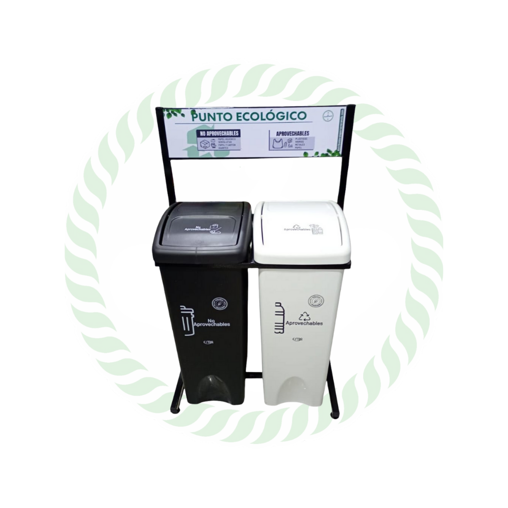Punto ecológico de 35 Litros de 2 puestos.