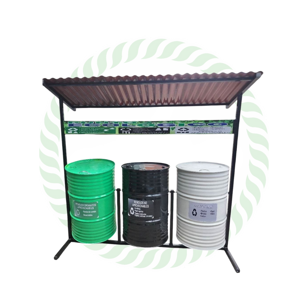 Punto Ecológico con Techo de 55 gal