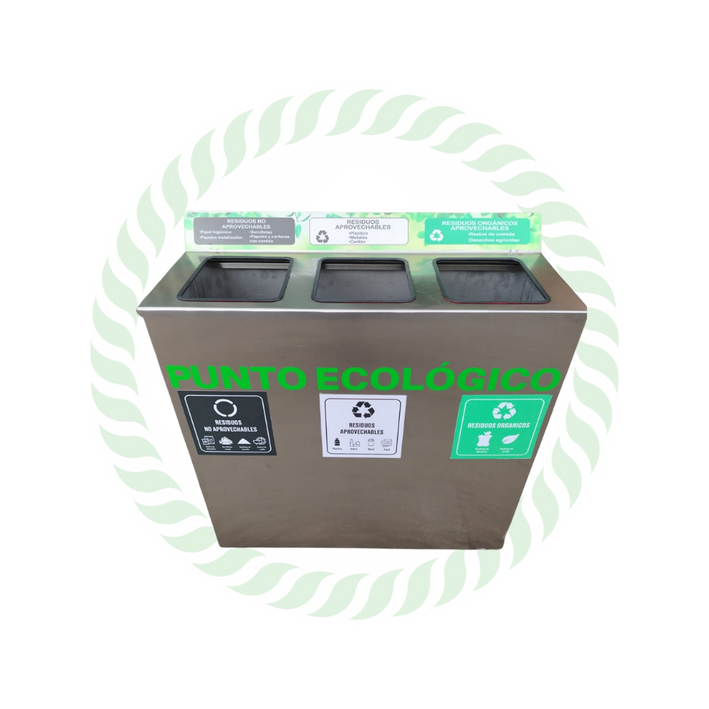 Punto Ecológico Acero Inoxidable 110 Litros