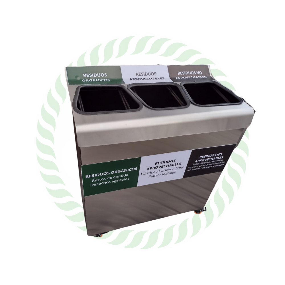 Punto ecológico acero inoxidable CR de 105 lts